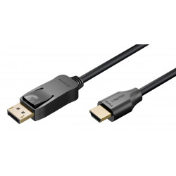 GOOBAY καλώδιο DisplayPort σε HDMI 80525, 8K/60Hz, 48 Gbps, 2m, μαύρο