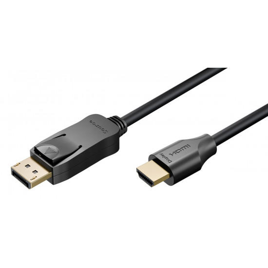 GOOBAY καλώδιο DisplayPort σε HDMI 80525, 8K/60Hz, 48 Gbps, 2m, μαύρο