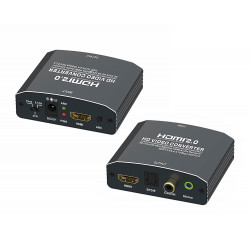 POWERTECH HDMI audio extractor CAB-H153, 4K/60Hz, γκρι