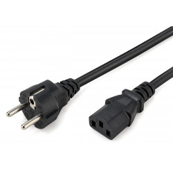 POWERTECH καλώδιο τροφοδοσίας CAB-P052, 3x 0.75mm², CCS, 2m, μαύρο