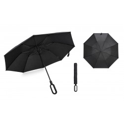 BRUNO ομπρέλα βροχής BRN-0325, σπαστή, αυτόματη, Φ104cm, αντιανεμική, με θήκη, μαύρη