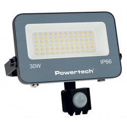 POWERTECH LED προβολέας PT-1617 με αισθητήρα κίνησης, 30W, 4000K, 2700lm, IP66, 2.5KV