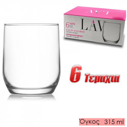 Σετ 6 Γυάλινα Ποτήρια 315ml