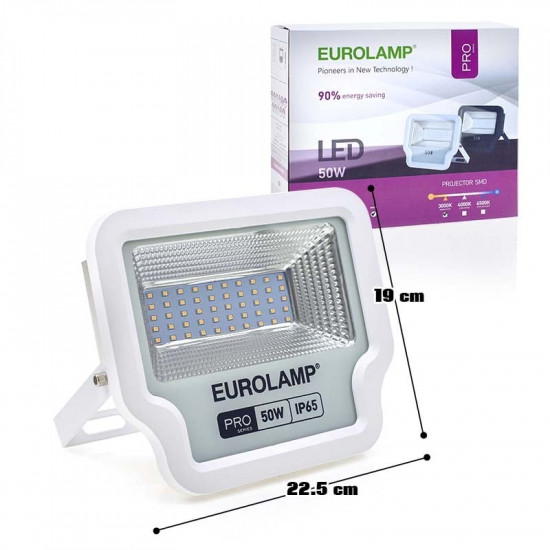 Προβολέας LED Λευκό IP65 50W 3000K