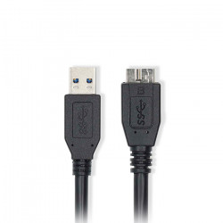 NEDIS CCGL61500BK05 Kαλώδιο USB 3.2 Gen 1x1 A αρσ. - USB Micro B αρσ., 0.50m, σε μαύρο χρώμα. - NEDIS