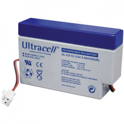 ULTRACELL 12V 0.8AH Μπαταρία μολύβδου 12V 0.8Ah    Διαστάσεις:  - Μήκος: 96mm  - Πλάτος: 25mm  - Ύψος: 62mm  - Τύπος Terminal: JST - ULTRACELL