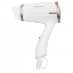 PROFI CARE PC-HT 3009 WHITE Σεσουάρ μαλλιών 1400W, με αναδιπλούμενη λαβή, σε λευκό/σαμπανί χρώμα. - PROFI CARE