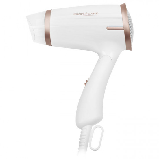 PROFI CARE PC-HT 3009 WHITE Σεσουάρ μαλλιών 1400W, με αναδιπλούμενη λαβή, σε λευκό/σαμπανί χρώμα. - PROFI CARE