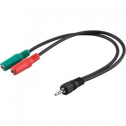 GOOBAY 50467 Αντάπτορας ήχου 0,3m, κατάλληλο για headsets. - GOOBAY