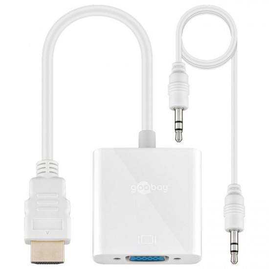 GOOBAY 51758 Μετατροπέας HDMI σε VGA και 3,5mm jack για ήχο, με καλώδιο 0.15m - GOOBAY