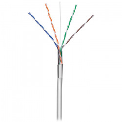GOOBAY 68708 Καλώδιο δικτύου CAT 5e, F/UTP, μονόκλωνο, σε κουλούρα 100m, σε γκρι χρώμα. - GOOBAY