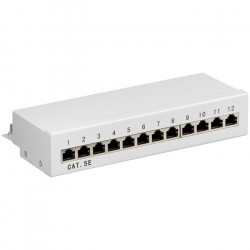 GOOBAY 93041 Patch panel κατηγορίας CAT 5e STP, 12 θυρών σε γκρι χρώμα. - GOOBAY