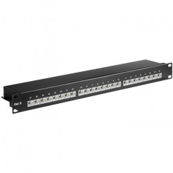 GOOBAY 93048 Patch panel κατηγορίας CAT 6 STP, 24 θυρών σε μαύρο χρώμα. - GOOBAY