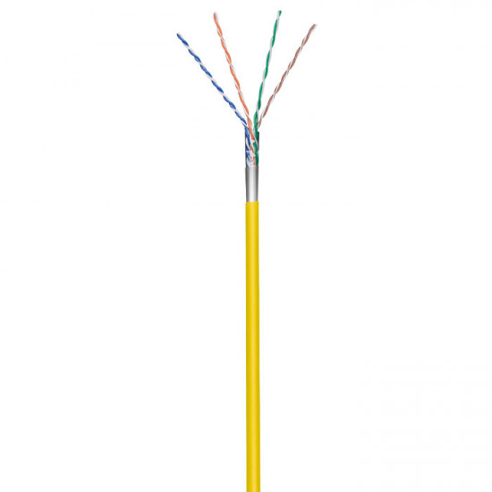 GOOBAY 93266 Καλώδιο δικτύου CAT 5e, F/UTP, πολύκλωνο, σε κουλούρα 100m, σε κίτρινο χρώμα. - GOOBAY