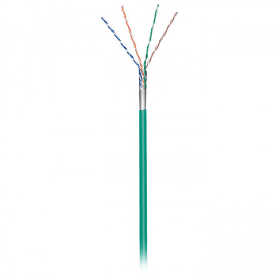 GOOBAY 93267 Καλώδιο δικτύου CAT 5e, F/UTP, πολύκλωνο, σε κουλούρα 100m, σε πράσινο χρώμα. - GOOBAY