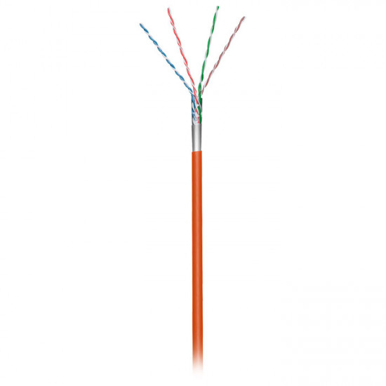 GOOBAY 93268 Καλώδιο δικτύου CAT 5e, F/UTP, πολύκλωνο, σε κουλούρα 100m, σε πορτοκαλί χρώμα. - GOOBAY