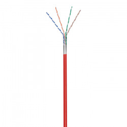 GOOBAY 93269 Καλώδιο δικτύου CAT 5e, F/UTP, πολύκλωνο, σε κουλούρα 100m, σε κόκκινο χρώμα. - GOOBAY