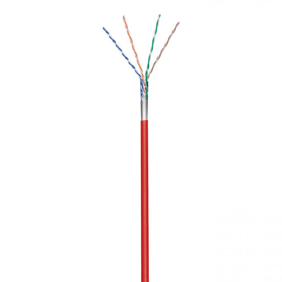 GOOBAY 93269 Καλώδιο δικτύου CAT 5e, F/UTP, πολύκλωνο, σε κουλούρα 100m, σε κόκκινο χρώμα. - GOOBAY