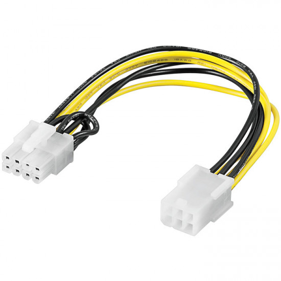 GOOBAY 93635 Καλώδιο / αντάπτορας τροφοδοσίας PCI Express 6 pin σε PCI Express 8 pin. - GOOBAY