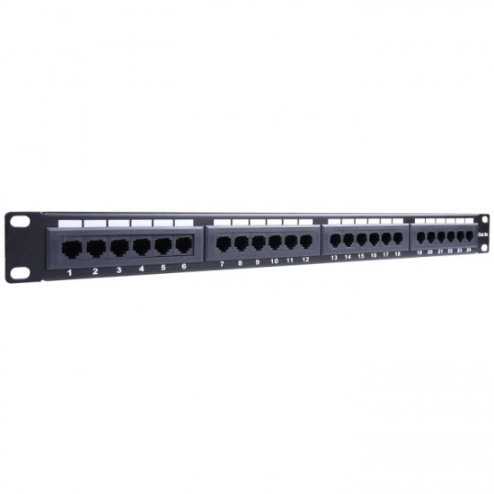 GOOBAY 93865 Patch panel κατηγορίας CAT 5e UTP, 24 θυρών σε μαύρο χρώμα. - GOOBAY