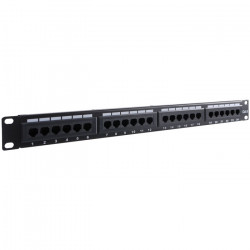 GOOBAY 93866 Patch panel κατηγορίας CAT 6 UTP, 24 θυρών σε μαύρο χρώμα. - GOOBAY