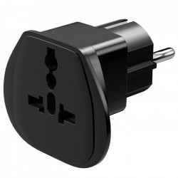 GOOBAY 94028 Universal αντάπτορας τροφοδοσίας σε schuko, σε μαύρο χρώμα. - GOOBAY