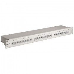 GOOBAY 94036 Patch panel κατηγορίας CAT 6 STP, 24 θυρών σε γκρι χρώμα. - GOOBAY