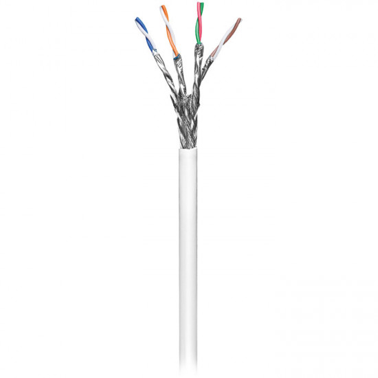 GOOBAY 94218 Καλώδιο δικτύου CAT 6, S/FTP, πολύκλωνο, σε κουλούρα 305m, σε λευκό χρώμα. - GOOBAY