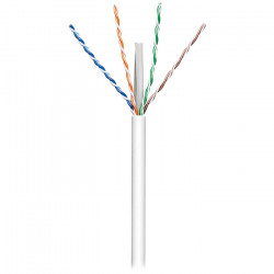 GOOBAY 94965 Καλώδιο δικτύου CAT 6, U/UTP, μονόκλωνο, σε κουλούρα 100m, σε άσπρο χρώμα. - GOOBAY