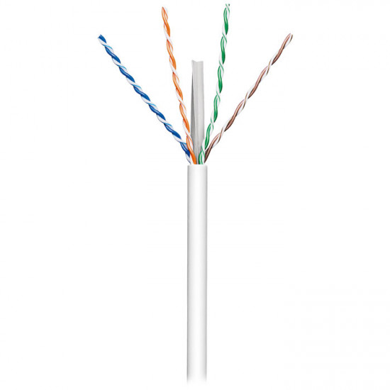 GOOBAY 94965 Καλώδιο δικτύου CAT 6, U/UTP, μονόκλωνο, σε κουλούρα 100m, σε άσπρο χρώμα. - GOOBAY