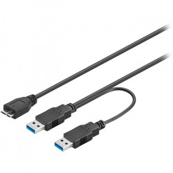 GOOBAY 95746 Καλώδιο USB 3.0 micro B αρσ. σε 2x USB 3.0  A αρσ, 0.30m. - GOOBAY