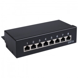 GOOBAY 96105 Patch panel κατηγορίας CAT 6 STP, 8 θυρών σε μαύρο χρώμα. - GOOBAY