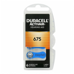 DURACELL 675 Μπαταρία ακουστικών βαρηκοΐας Duracell ActivAir 675 1.45V, σε blister 6 μπαταριών. - DURACELL