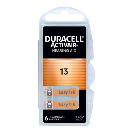 DURACELL 13 Μπαταρία ακουστικών βαρηκοΐας Duracell ActivAir 13 1.45V, σε blister 6 μπαταριών. - DURACELL