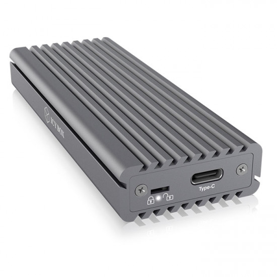ICY BOX IB-1817M-C31 Εξωτερική θήκη αλουμινίου με write protection για σκληρούς δίσκους M.2 NVMe SSD, με σύνδεση USB 3.1 (Gen 2) Type-C. - ICY BOX