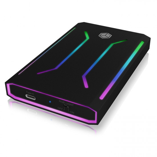 ICY BOX IB-G226L-C31 Εξωτερική RGB θήκη αλουμινίου για σκληρούς δίσκους HDD & SSD 2,5