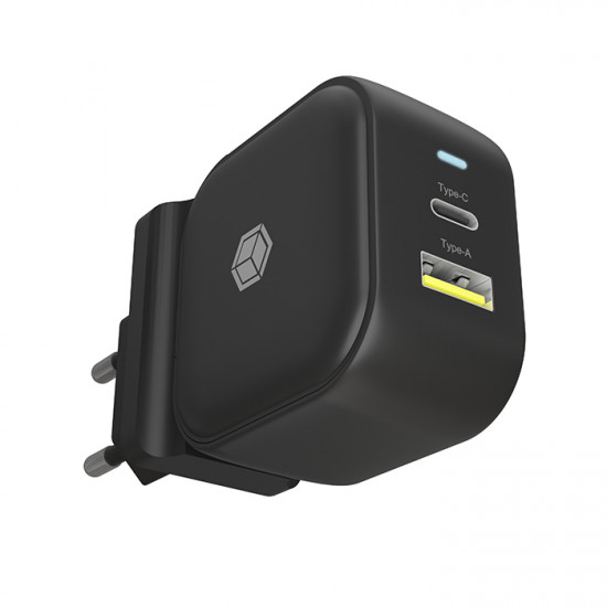 ICY BOX IB-PS106-PD Universal φορτιστής με 2 εξόδους, 1xUSB-A & 1xUSB-C και power delivery, 38W. - ICY BOX