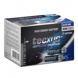 23817 /24ΤΕΜ Αλκαλικές μπαταρίες - alkaline maximum 1.5V AAA σε συσκευασία 24 μπαταριών - TECXUS