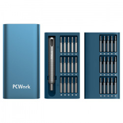 PCWork PCW08A Σετ κατσαβίδι ακριβείας με 30 ανταλλακτικές μύτες και μαγνητική θήκη μεταφοράς. - PCWork