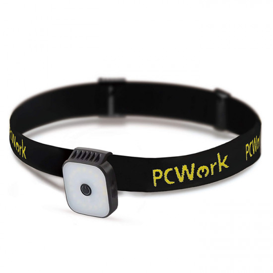 PCWork PCW12E Επαναφορτιζόμενος clip φακός κεφαλής με φωτεινότητα 200 lumens και πιστοποίηση IPX4. - PCWork