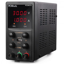 PCWork PCW07A Εργαστηριακό τροφοδοτικό 0-30 V / 0-5 A. - PCWork