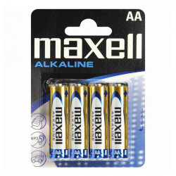 MAXELL AA-LR6/4TEM ALKALINE POWER Αλκαλικές μπαταρίες Maxell AA-LR6, σε blister 4 τεμαχίων. - MAXELL
