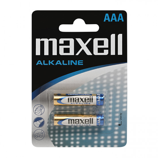 MAXELL AAA-LR3/2TEM ALKALINE POWER Αλκαλικές μπαταρίες Maxell AAA-LR3, σε blister 2 τεμαχίων. - MAXELL