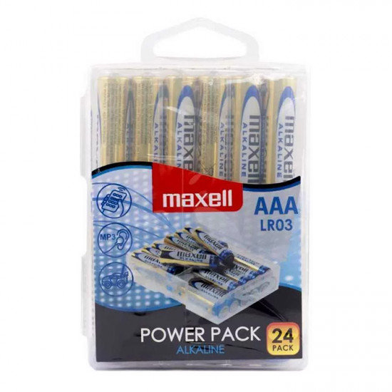 MAXELL AAA-LR3/24TEM Αλκαλικές μπαταρίες Maxell AAA-LR3, σε blister 24 τεμαχίων. - MAXELL