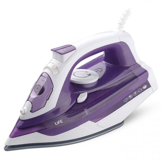 LiFE Silky Purple Ατμοσίδερο με πλάκα κεραμικής επίστρωσης, 2600W - LiFE