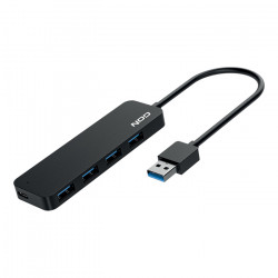 NOD METAL HUB 4.3 USB hub αλουμινίου  4 θυρών / USB 3.2 Gen 1X1 σε μαύρο χρώμα, με σύνδεση Type-A. - NOD