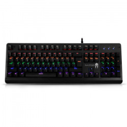 NOD IRON STRIKE Ενσύρματο μηχανικό gaming πληκτρολόγιο, με backlight RGB LED φωτισμό 6 χρωμάτων και επιφάνεια από αλουμίνιο σε μαύρο χρώμα. - NOD