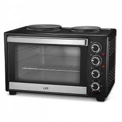 LiFE Kouzinaki 302 Ηλεκτρικό κουζινάκι 30L, με κυκλοφορία θερμού αέρα και 2 εστίες ( 15,4cm και 18,7cm), 3200W. - LiFE