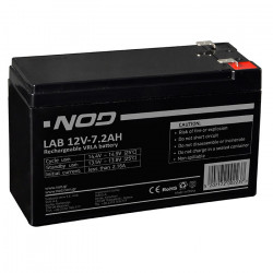 NOD LAB 12V7.2AH Μπαταρία μολύβδου 12V-7.2AH. - NOD