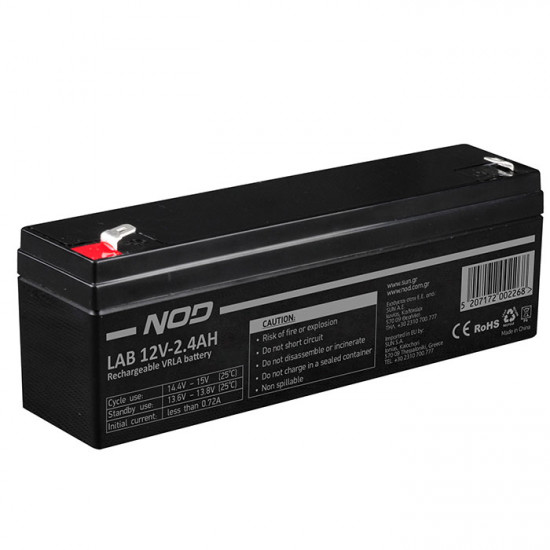 NOD LAB 12V2.4AH Μπαταρία μολύβδου 12V-2.4AH. - NOD